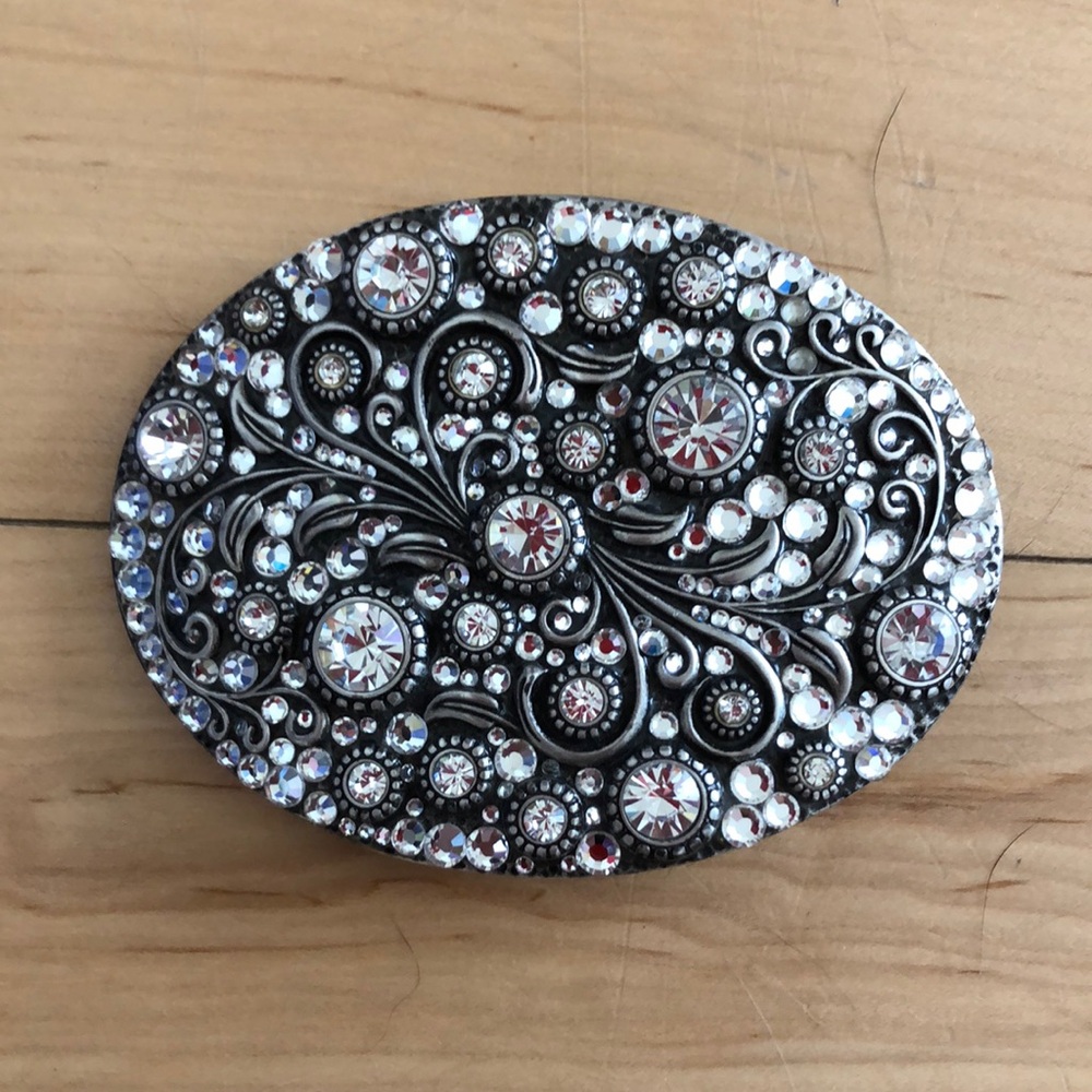 Glam rhinestone belt buckle